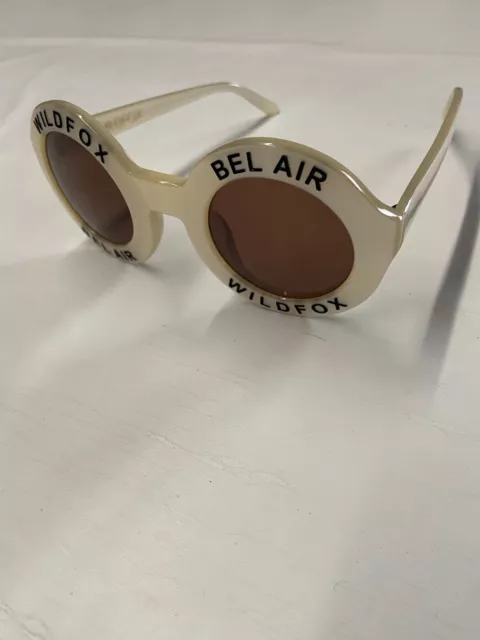 Womens WILDFOX COUTURE Pearl White Rare Bel Air Twiggy Sunglasses 2