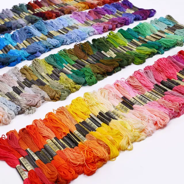 Mehrere DMC Farben Kreuzstich Baumwolle Stickerei Faden Zahnseide Nähen Stränge