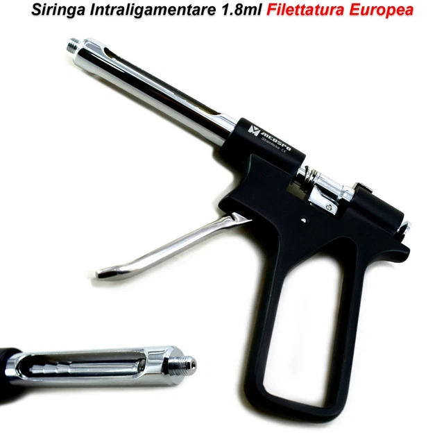 Siringa Dentale Autoaspirante In Acciaio Inox 1,8 Ml