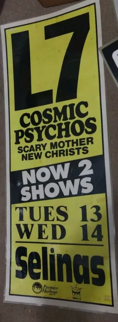 L7 Cosmic Psychos New Christs Original poster Australia TOUR