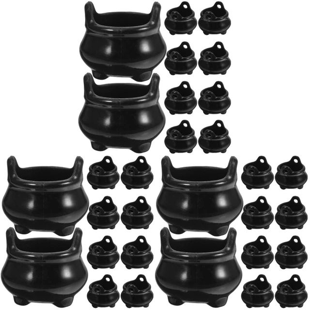 30 Pcs Miniature Witch Cauldron Mini Cauldron Model Halloween Mini Cauldron