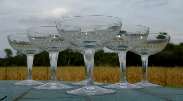 Villeroy et Boch - Service de 6 coupes en cristal taillé.