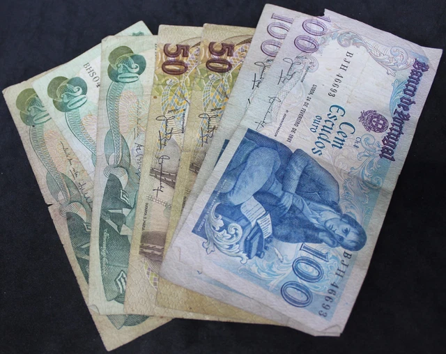 Mix Of Portugal Banknotes