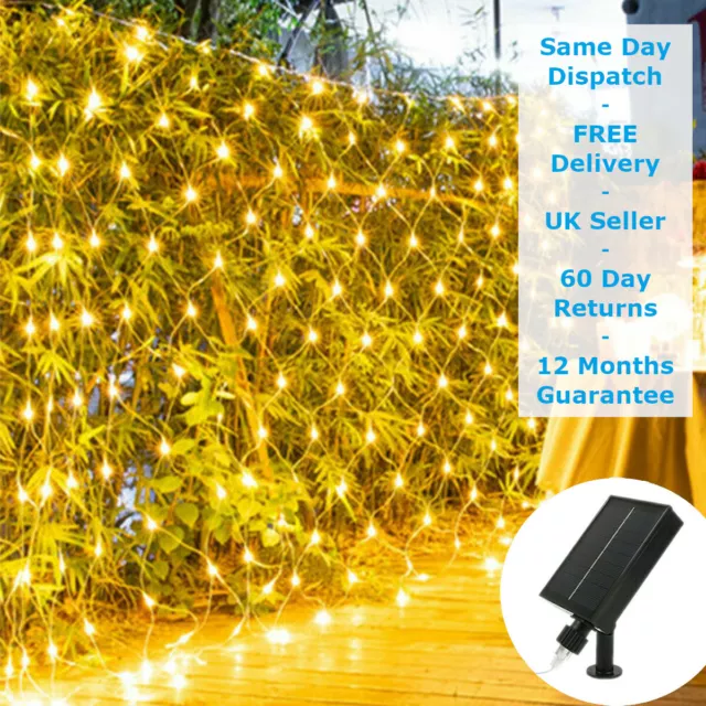 Weihnachtsgarten LED Solarbetriebene Lichter Fee Schnur NETZVORHANG Outdoor 6 Fuß