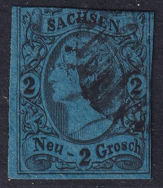 Sachsen MiNr 10 a gestempelt