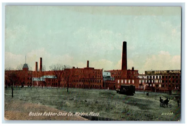 c1910's Boston Rubber Shoe Co. Building Malden Massachusetts MA Postcard