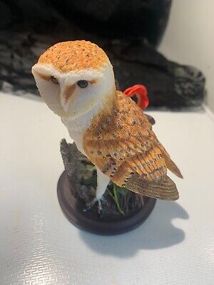 The Country Bird Collection The Barn Owl With Poppy sculpted by Andy Pearce Bird