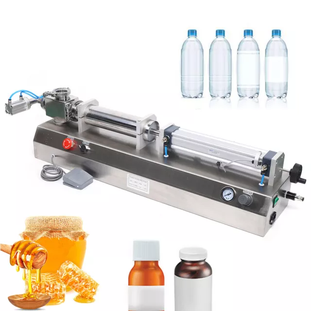 100-1000ml Horizontal Pneumatic Stirring Liquid Filling Machine Anti-drip Design
