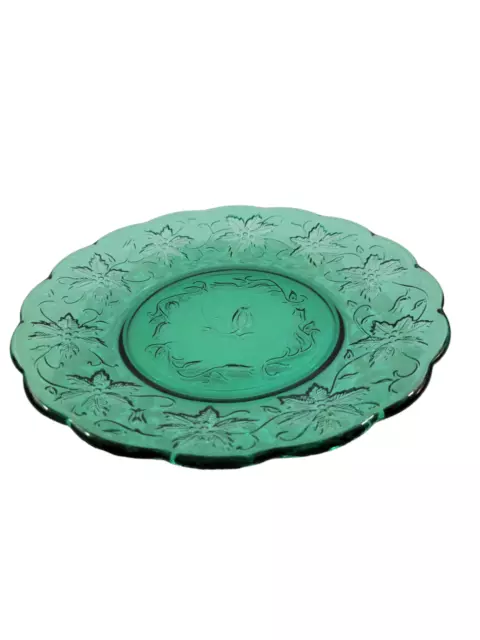 Princess House Luncheon Plate Fantasia Emerald Green 8" Round