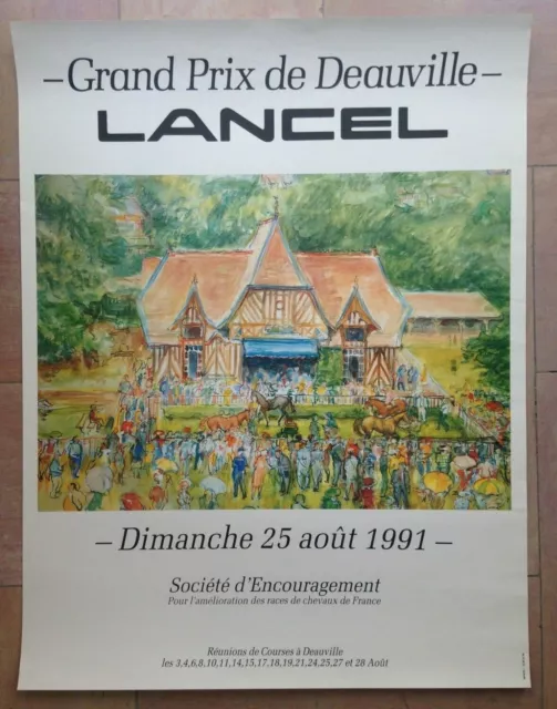 GRAND PRIX DE Deauville Lancel 1991 Affiche Ancienne Originale EUR