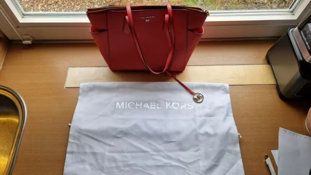 Original Michael Kors Marilyn Medium Saffiano Leather Tote Bag DAHLIA