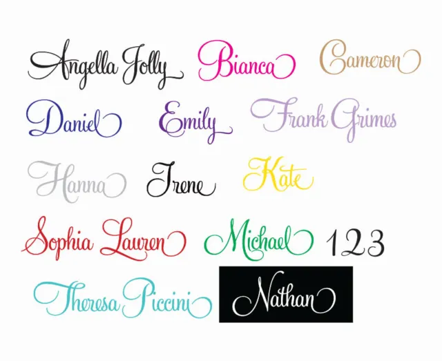 Custom Name Wall Door Sticker Personalized Removable Decal 100~1600mm