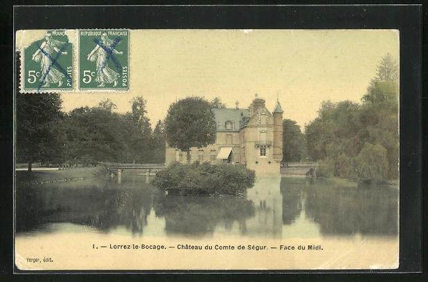 CPA Lorrez-le-Bocage, Château du Comte de Ségur, Face du Midi