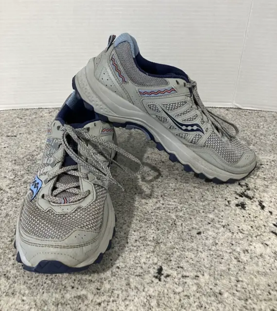 SAUCONY SHOES WOMEN'S SZ 8.5 Grid Excursion Running Sneakers Gray/Blue ...