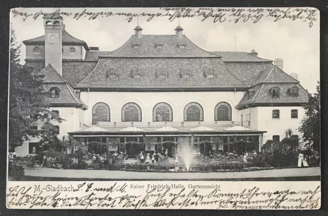 sehr alte PK von 1905 / Kaiser-Friedrich-Halle in Mönchengladbach 41061 in NRW