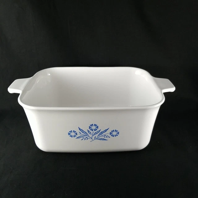 Vintage Corning Ware Blue Cornflower Loaf Pan Bread Meatloaf P-4-B, 7"x5.5"x3"