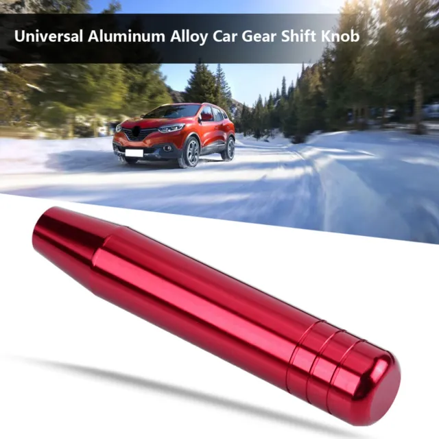 Car Aluminum Alloy Car Manual Gear Shift Knob Handle Shifter Lever 18cm Red
