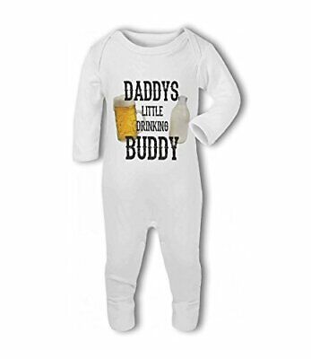 Daddys Little Drinking Buddy funny beer - Baby Romper Suit by BWW Print Ltd
