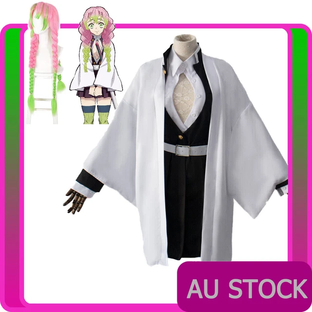 ANIME DEMON SLAYER Kimetsu no Yaiba Kanroji Mitsuri Cosplay Costume Outfits Wig 61.99 PicClick AU