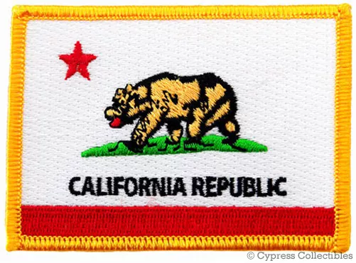 CALIFORNIA STATE FLAG embroidered iron-on PATCH EMBLEM applique republic emblem