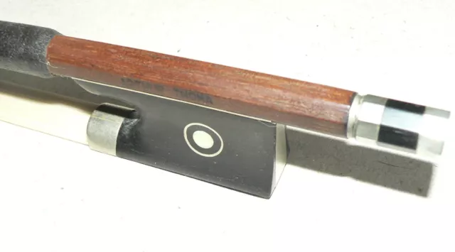 Nice Old Violin Bow Branded "Arthur Thoma", Rehaired And Ready To Play