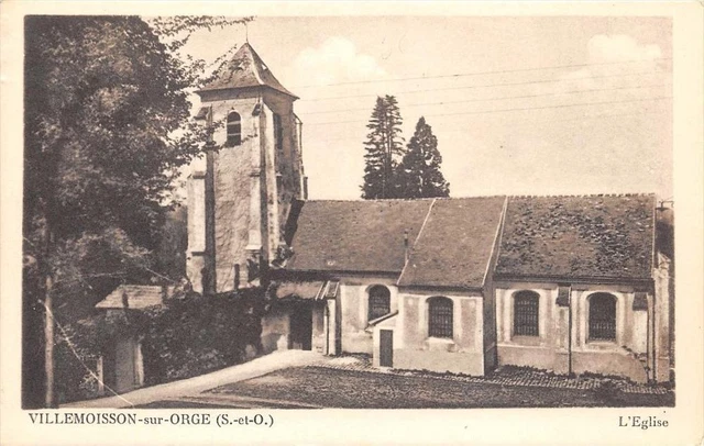 Cpa 91 Villemoisson Sur Orge L'eglise
