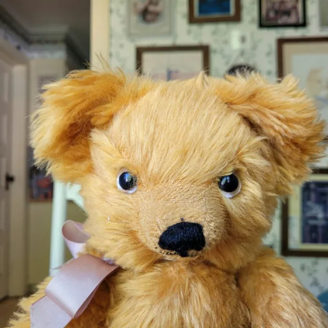 Limited Edition Golden Mohair Harrod's Merrythought Teddy Bear England 16in EUC