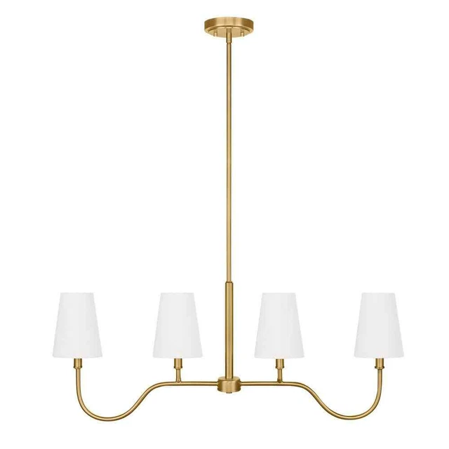 HAMPTON BAY VERNON Hills 4 Light Antique Brass Island Pendant