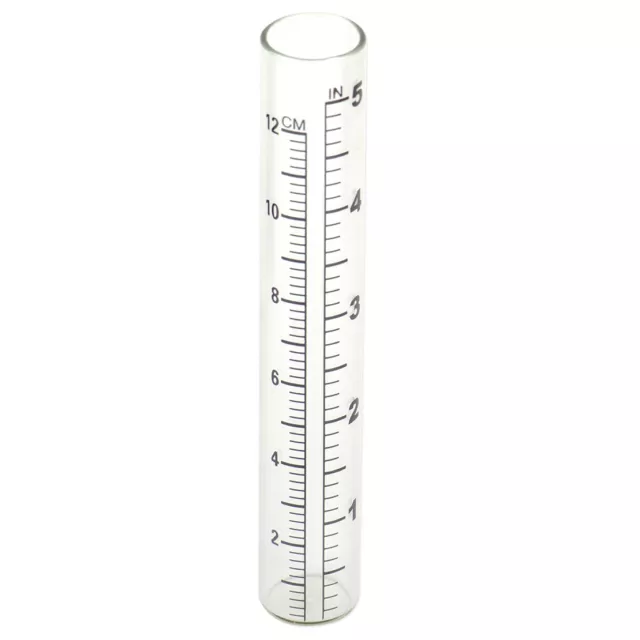 New 5 inch Capacity Glass Rain Gauge Tube Replacement Outdoor Home Garden Yard~