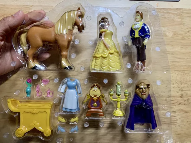 Disney Beauty and the Beast Belle Cartoon Action Figure Set Collection Toy Gift