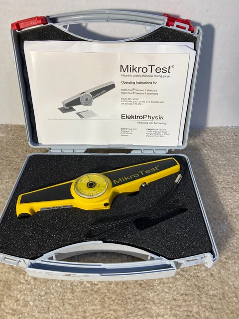 ELEKTROPHYSIK MIKROTEST MAGNETIC coating thickness testing gauge $400.