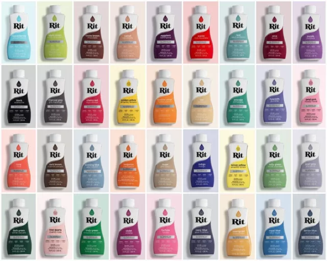 Rit All Purpose Dye Liquid - All Colours for Clothing, Fabric, Cotton