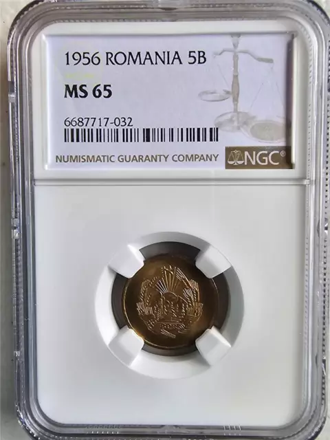 Romania 5 Bani 1956 NGC MS 65