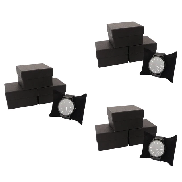 9 pz Custodia display orologio singolo scatola cuscino