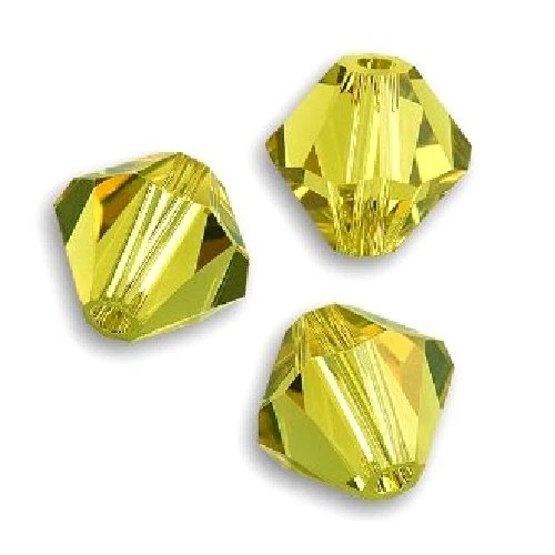 25 Perles Toupies 4mm Cristal Swarovski - LIME