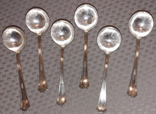 NATIONAL SILVER COMPANY Electroplated Nickel Silver Spoons Set of
