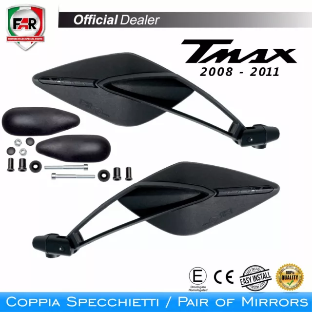 Miroirs Viper 8 Homologués + Adaptateurs Yamaha 500 T-Max 2008-2011