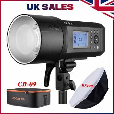GODOX AD600BM 2.4G Studio Flash della fotocamera Xpro-F/O/S/C/N Trigger Softbox Stand UK 2 