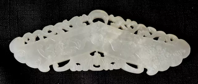 Chinese White Nephrite Jade Chime 5-3/8" Width