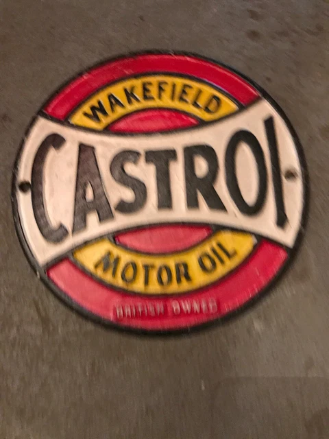 Cast Iron Signs (Sets Of 4 ) Shell, Castrol Texaco & Shell Signs