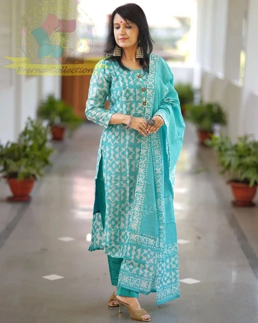 New arrival party wear long kurti pant and dupatta indian women designer dress