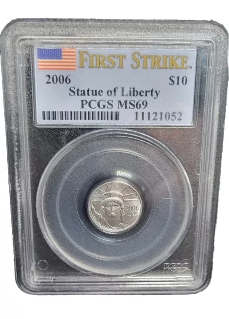 2006 GEM BU $10 PLATINUM American Eagle Coin. PCGS MS69 First Strike -  KEY DATE