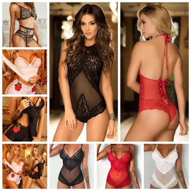 new Lace Lingerie Sexy Women  Nightwear Babydoll Sleepwear set Steel Tube Unifor