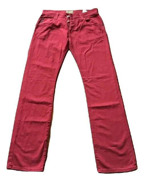 Armani Jeans Junior Pantaloni Casual Cotone Trousers Rosso Taglia 31 Pants