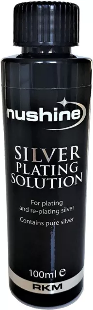 Nushine Silver Plating Solution - an economic way to repair worn silver plate 2