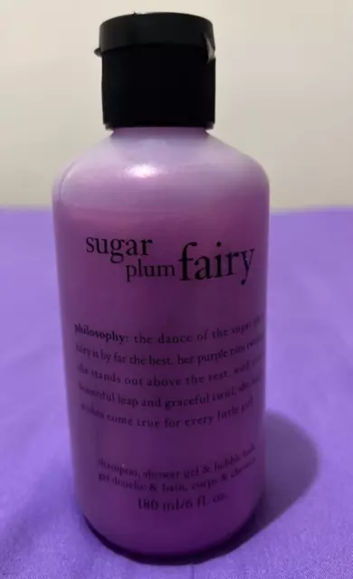 New Philosophy Sugar Plum Fairy Shower Gel, Shampoo, & Bubble Bath 6 oz