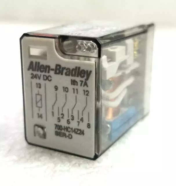 Allen Bradley 700-HC14Z24 SER-D 24V DC 7A Ice Cube Relay