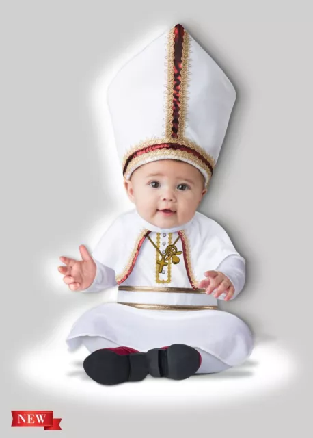InCharacter Pint di Taglia Pope Sacro Religioso Bambini Costume Halloween 16079