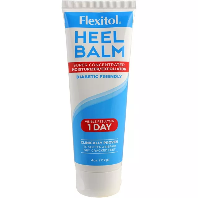 Hidratante concentrada bálsamo de talón Flexitol exfoliante suavizar pies reparación 4 oz