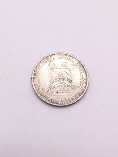 Great Britain Edward VII One Shilling 1907  Silver coin pre 1920 3